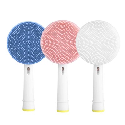 Electric Silicone Face Wash Facial Cleanser Compatible with  Electric Toothbrushes Replacement Facial Cleansing Brush Head